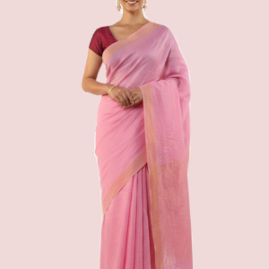 Light Pink Silk Cotton Saree