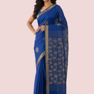 Woven Blue Tussar Saree
