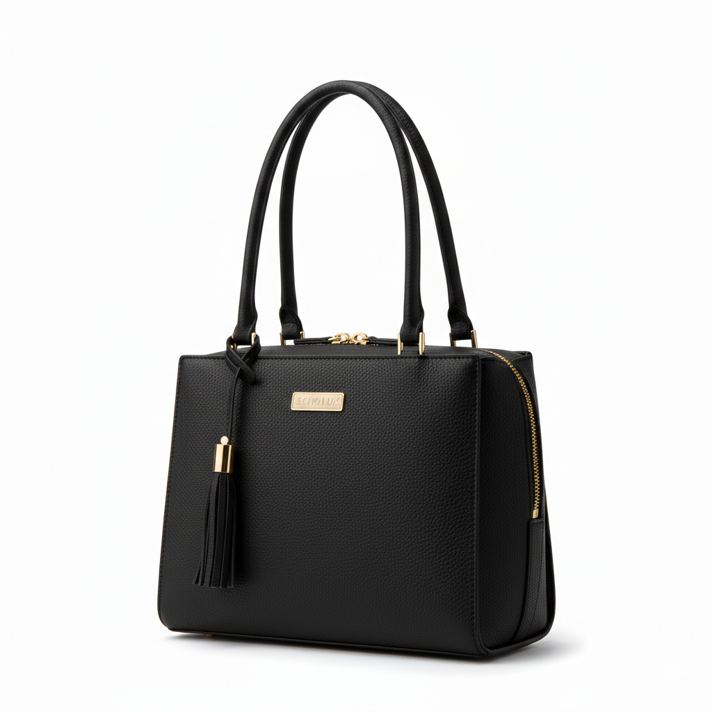 Elegance Women's Black Shoulder Bag