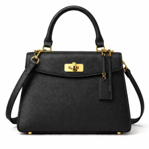 Women's Structured Black Handbag