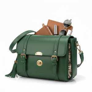 Women's Green Satchel Bag