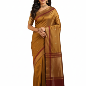 Silk Woven Brown Banarasi saree