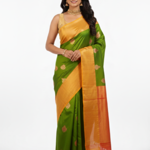 Multocolored Kanchipuram Elegant Saree