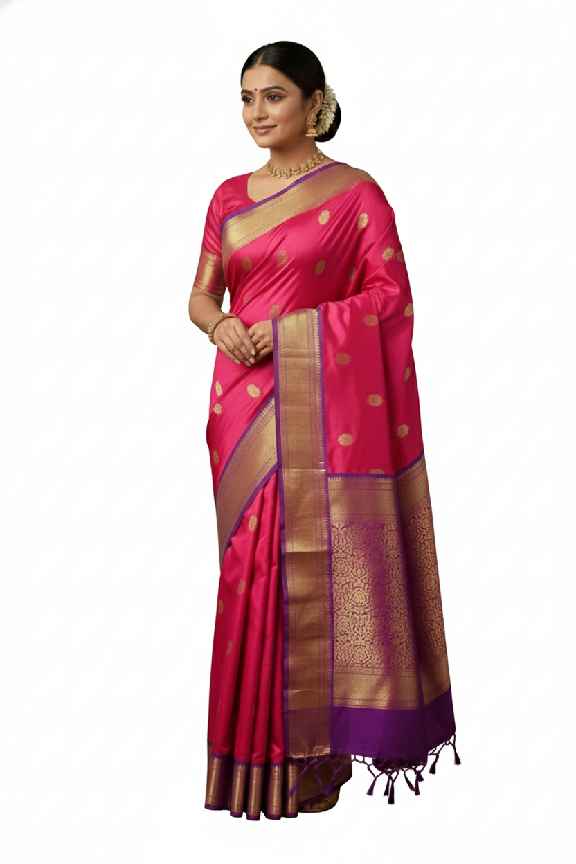 Pink Paithani Saree (Silk)