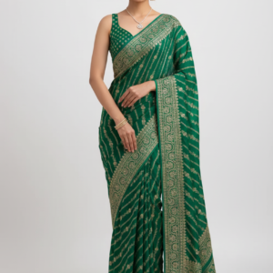 Green Colored Wedding Saree