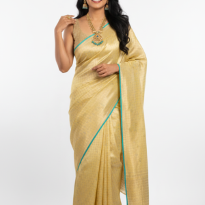 Yellow Woven Viscous Saree