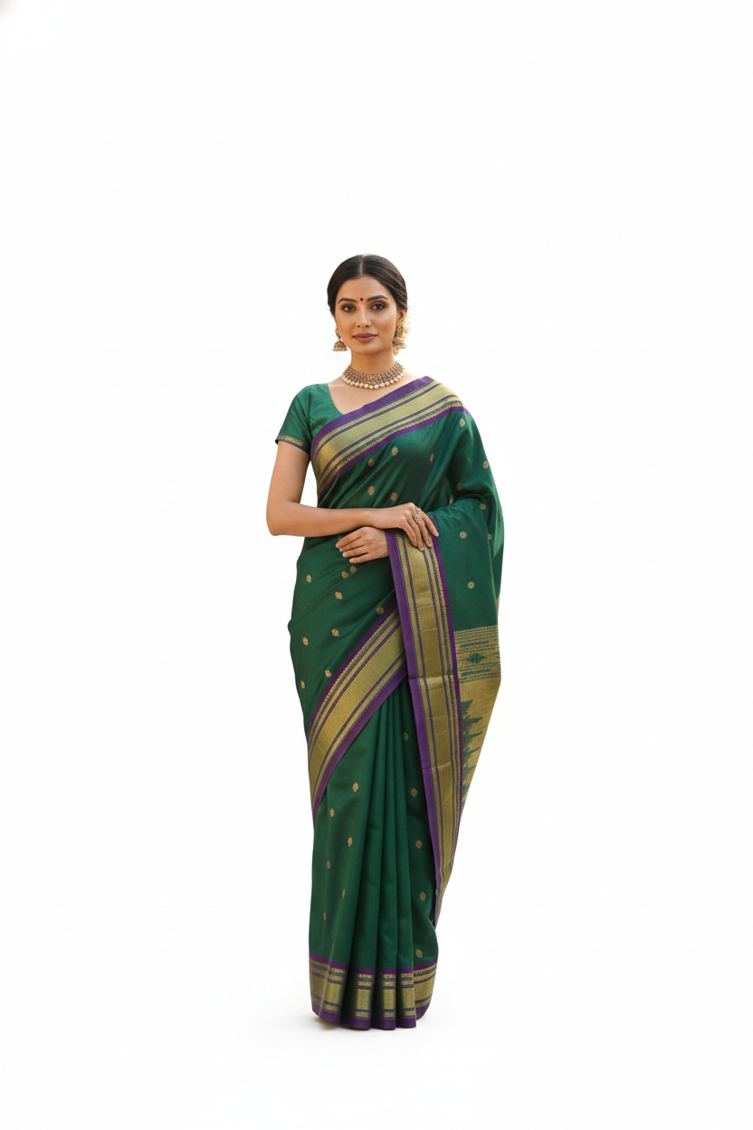 Green Silk Paithani Saree