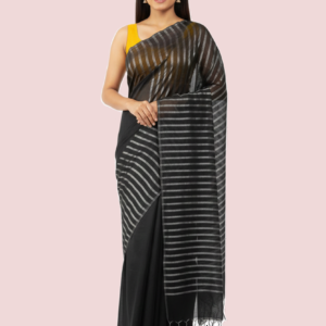 Black Cotton Saree