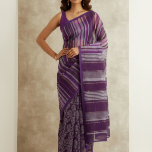 Voilet Kota Saree Printed