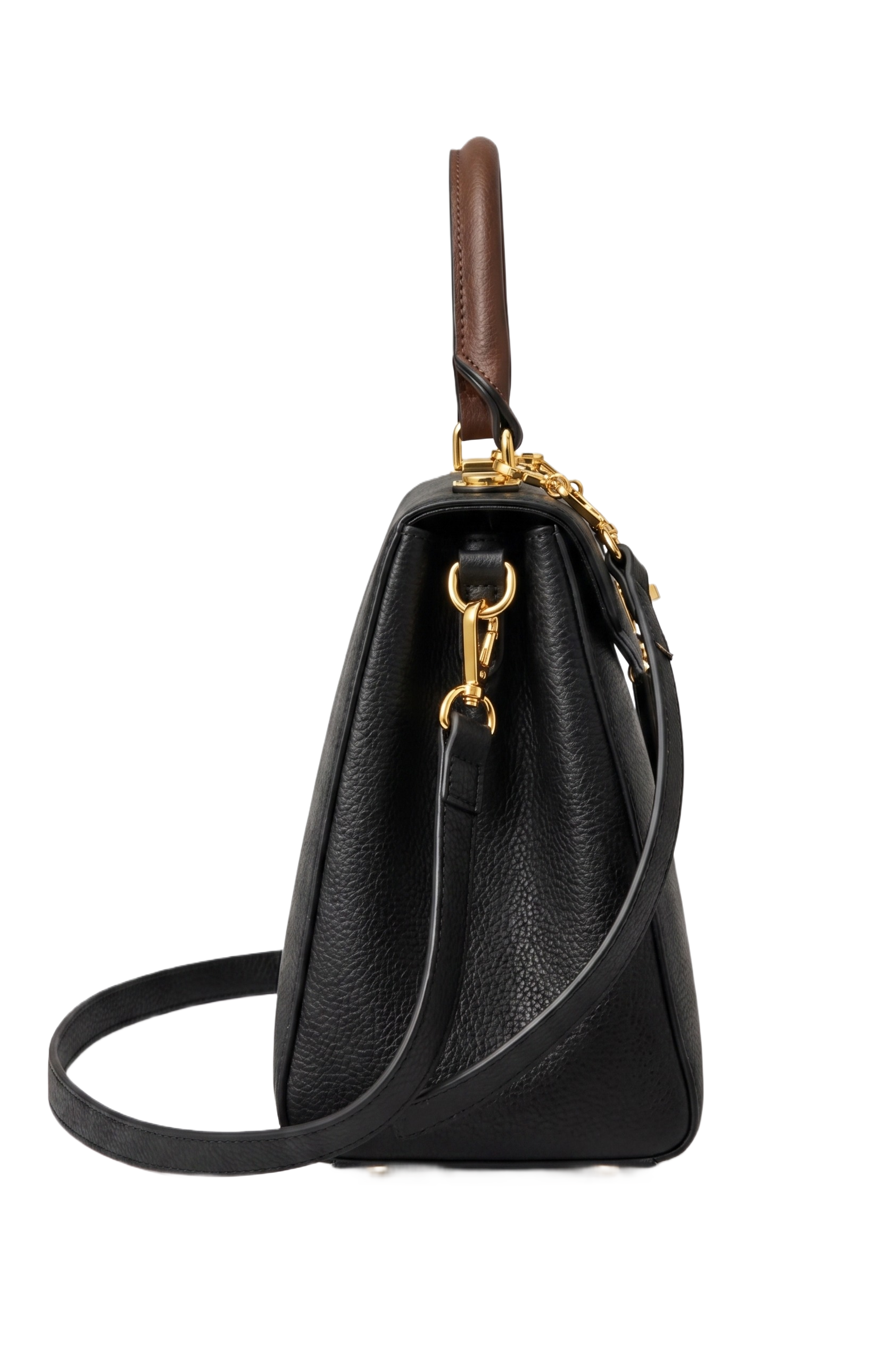 Women's Structured Black Handbag - Image 3