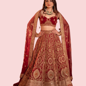 Suhagan Scarlet Bridal Lehenga Choli