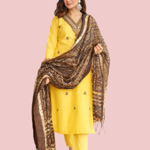 Pure Cotton Yellow Printed Set