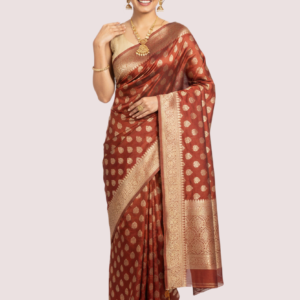 Pure Silk Red Wedding Saree