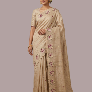 Cutwork Embroided Kota Silk Saree