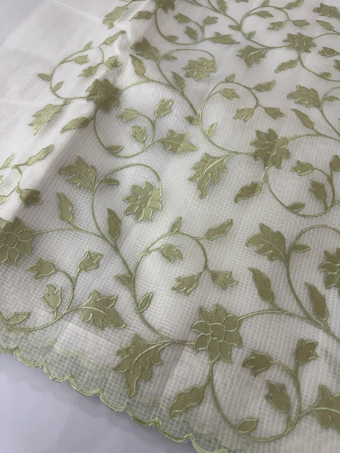 Appliqued Worked Soft Kota Saree - Image 4