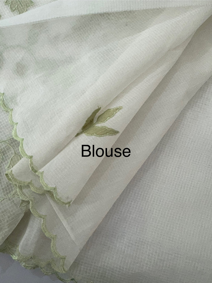 Appliqued Worked Soft Kota Saree - Image 2