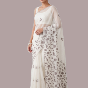 Kota Saree With Applique Work