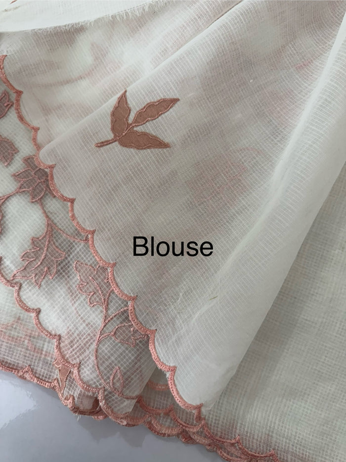 Appliqued Worked Kota Saree with Soft Texture - Image 4